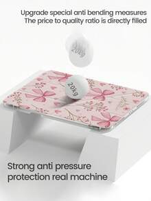 优雅可爱的卡通粉色花朵、草地、领结和字母双面亚克力透明水晶后盖，防震耐用，适用于 iPad 第 7、8 和 10 代（10.2 英寸）。内置笔槽，支持睡眠/唤醒功能和多种折叠支架模式。是 2026 年新年和圣诞节的理想礼物。 - 彩色 - 查看 5