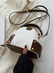 Nuevos bolsos de mano a la moda y con estilo, versátiles bolsos cruzados, elegantes bolsos cruzados, bolsos de diseño exclusivo para mujer, bolsos de mano de bloques de color de alta gama, bolsos de uso diario
