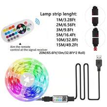 1pc LED Bedroom Light, APP Control Music Sync RGB LED Strip Light With 44-Key Remote, Suitable For Bedroom, Kitchen, Halloween And Christmas Decoration - LED Light Strip - View 4