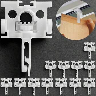 带杆和齿轮的垂直百叶窗维修托架，用于头轨垂直百叶窗的垂直百叶窗维修套件，窗帘配件