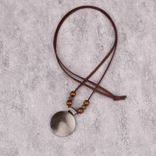 1 chiếc vòng cổ kim loại hình học xoắn ốc đính hạt dành cho nữ, dây chuyền áo len cổ điển - Chỉ thương hiệu + hạt màu lạc đà - Xem 6