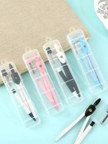 1pc Multifunctional Compass Set Geometry Tool, Used For Students And Professionals' Drawing Measurement And School Supplies, Painting, Architecture, Engineer Supplies, School Supplies, Back To School, Gifts (Pink, Blue, Yellow)