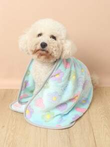 This Lightweight, Breathable, Washable, And Cozy Pet Blanket Is Made Of Polyester Fiber, Suitable For Small Cats And Dogs To Use In Autumn And Winter Seasons. - Baby Blue - View 6