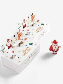 10pcs/20pcs Christmas Cute Critter Cubic Party Gift Box Christmas Candy Folding Gift Carton For Christmas Party, Christmas, Santa Sleigh Gifts, Party Supplies Christmas Surprise Gift Box Back To School, Back To School Supplies - Multicolor - View 6
