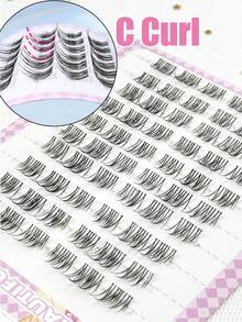 60 件/套自然 C 卷向日葵风格假睫毛，卡通设计，可重复使用，增强眼妆，睫毛簇，睫毛簇，单根睫毛，睫毛，假睫毛 - C - 查看 5
