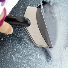 1 Stück Schwarzer Eisschaber Frostentferner Schneebürste Frontscheibe Auto Fenster Kratz-freier Eiskratzer Schaufel Reinigungswerkzeug Auto Winter Zubehör Für Auto, Lkw, Suv