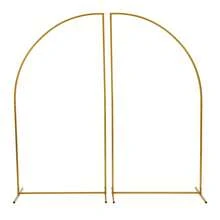 Set Of 2 Wedding Arches Made Of Iron, Sturdy Metal Arch Stands For Photo Background, Elegant Round Arches For Wedding Ceremonies And Parties, Easy To Assemble Decoration For Wedding Ceremonies, Birthdays, Photo Corners, Room Decorations, Festive Atmosphere - 金色 - 查看 8