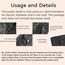 1pc Electric Heated Shawl Wrap + USB Powered Wearable Heating Pad For Knees, Suitable For Office Nap, Living Room Sofa