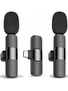 Wireless Clip-On Microphone, Compatible With IOS/Android Smartphones, Professional Recording Microphone With Smart Noise Cancellation, Perfect For Video Recording, Game Streaming, Interviews, Vlogging, Etc. - Multicolor - View 13