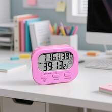 Timer With Temperature Display, Countdown Timer For Studying, Cooking, Kitchen Reminder, Time Management, Self-Discipline - Multicolor - View 8