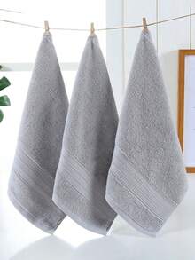 1/3pcs Grey Solid Color Towels, Soft & Comfortable, Highly Absorbent, Durable, Reusable, Easy To Clean, Compact & Portable, Suitable For Home, Dorm, Hotel, Travel, Gym, Beauty, Bathroom, Beach, Home Essentials, Travel Essentials, Back To School Essentials Shower Towels For Beauty Salon, Hotel Sports,Home Essentials, Towel, Skin Care