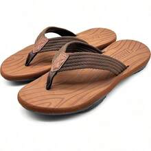 BEMGNAR Men's Flip Flops,Comfort Thong Sandals With Arch Support,Quick-Dry Non-Slip Sliders For Outdoor Summer Beach - màu nâu - Xem 6