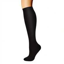 1/6 Pairs Sports Compression Socks, Elastic Long Solid Color Socks, Y2k, Cozy - Multicolor - View 21
