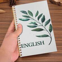 1 件 5.5*8.3 英寸 A5 英文印刷笔记本 灰色/绿色，适用于学校用品，返校 - 5.5*8.3英寸 - 查看 6