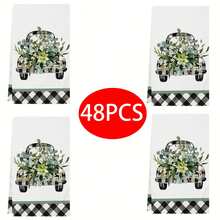 2 Stücke Auto- und Blumenmuster Küchentücher, hochabsorbierend, ideal zum Kochen, Backen, für Küche und Badezimmer