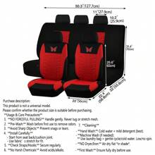 9件套汽车座椅套，蝴蝶图案，蓝色涤纶材质，兼容安全气囊，通用型，适用于卡车、轿车、SUV、面包车等，汽车内饰装饰配件，汽车座椅套全套，汽车配件