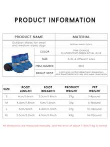 4pcs Breathable Mesh Dog Shoes, Summer Breathable Anti-Slip Dog Boots Paw Protector, Suitable For Medium & Small Dogs - Multicolor - View 2