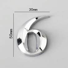 0-9 ABS Door Number Plates, Modern Minimalist Stainless Steel Texture 3D Mountable Number Signs