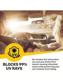 1 Set Sun Visor Strip Windshield Banner Vinyl Long Lasting Premium Blank Decal Black