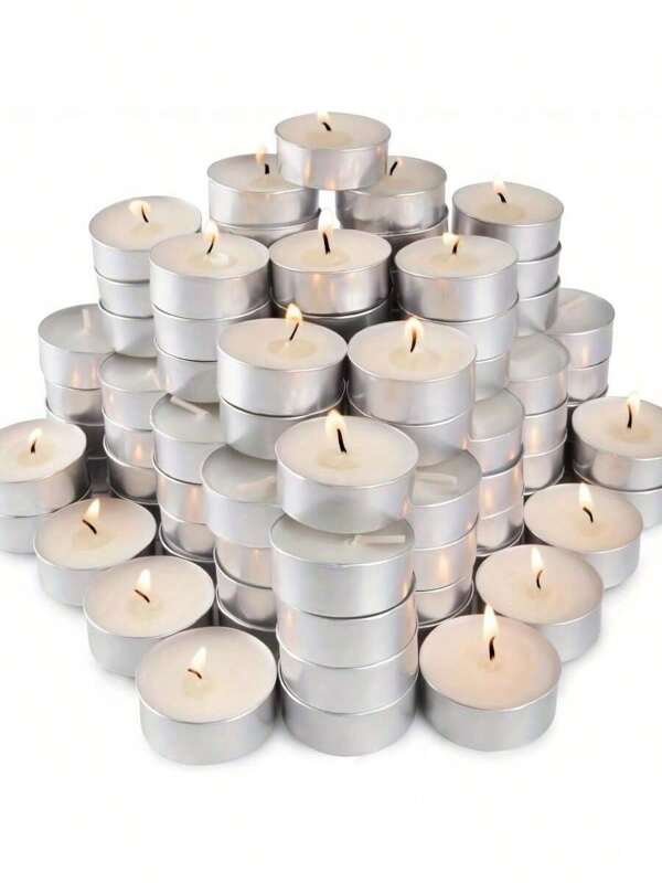 1 Box Of Candles, 2 Hours, 50pcs Of Tea Wax For Insulation And Smokeless Soybean Wax For Cooking Tea, Romantic Confession With Christmas Candlelight Festival, Romantic Party Atmosphere, Valentine's Day Gift