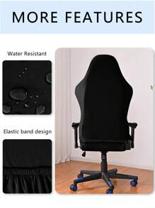 1 pieza Funda moderna de unicolor para silla de juegos, funda elástica de seda de leche impermeable y lavable para silla de ordenador, adecuada para oficina, bar, dormitorio, decoración del hogar para silla de juegos