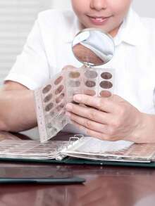 10pcs/Set Clear 20/30/42 Pocket Coin Holder Sheets, Storage Album Folder For Coin Binders, Medallions, Stamps, Tokens, Badges, Currency And More, Perfect For Inserting And Organizing Coins