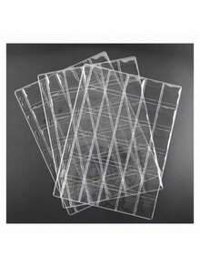 10pcs/Set Clear 20/30/42 Pocket Coin Holder Sheets, Storage Album Folder For Coin Binders, Medallions, Stamps, Tokens, Badges, Currency And More, Perfect For Inserting And Organizing Coins