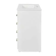 MERAX 30'' Bathroom Vanity With Ceramic Sink Combo, Solid Wood Frame Bathroom Storage Cabinet, Freestanding Vanity Set With 3 Drawers& Soft Closing Doors, White - trắng - Xem 10