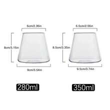 1 pieza Vaso de vidrio borosilicatado con soporte, vaso creativo para bebidas, para uso doméstico - transparente - Ver 5