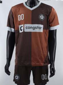 Camiseta de fútbol personalizada del St. Pauli Bundesliga con gráficos personales, logotipo, nombre y número, camiseta deportiva transpirable y de secado rápido, adecuada para bádminton, voleibol y entrenamiento de fútbol - Multicolor - Ver 5