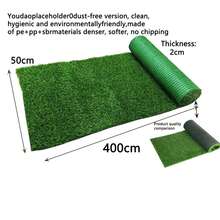 1卷人造草坪 - 逼真绿色草皮,黑色底衬,2厘米厚/升级版,更密实柔软,无碎屑,由PE+PP+SBR制成,适用于户外装饰、宠物训练和游乐区 - 可用于庭院、阳台和公园草坪装饰 - 彩色 - 查看 13