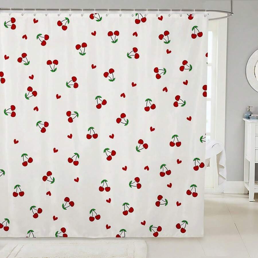 Cherry Bow Shower Curtain Cherry Pattern Bath Curtain S S Cute Fruit Bathroom Shower Curtain Set Kawaii Cartoon Fruit Teens Bathroom Accessories Room Decor 60x72in Water Resistant Shower Curtain With Liner Magnets Machine Washable 66x72in Soft Bathroom Shower Curtain Sets With 12 Hooks 36x72in Quick Dry Bath Curtains - Đa A01 - Xem 1