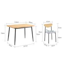 SoBuy Dining Set 5-Piece Bar Table With 4 Chairs, Comfortable Chairs With Foam Cover, Small Dining Table For Dining Room, Kitchen & Living Room, Ideal For Compact Spaces OGT52-N - Khaki - View 3