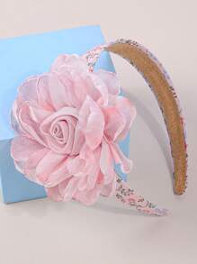 1 件女士格子面料花卉印花雪纺花朵宽头带，时尚甜美优雅百搭田园风格发饰，适合日常、派对、舞会、度假、发带、发箍、发饰 - 彩色 - 查看 5