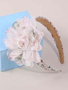 1 件女士格子面料花卉印花雪纺花朵宽头带，时尚甜美优雅百搭田园风格发饰，适合日常、派对、舞会、度假、发带、发箍、发饰 - 彩色 - 查看 13