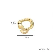 1pc Minimalist Alloy Adjustable Asymmetrical O-Shape Ring, Party Accessory
