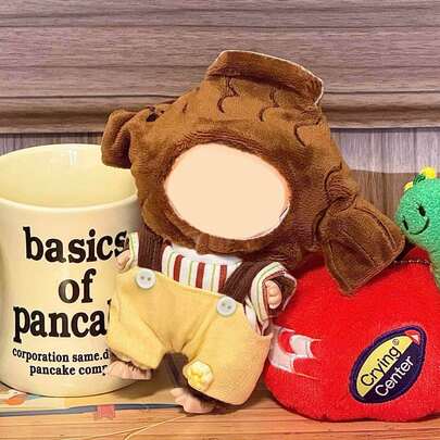 Ropa solamente - Conjunto de reemplazo para muñeca de 17 cm, decoraciones de peluche Labobo, cubierta de cabeza de pez, colgante LBB de 1ra y 2da generación, ropa al por mayor