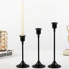 12 件/套铁制锥形烛台，装饰烛台 - 适用于婚礼、餐厅、派对的烛台 - 古董黄铜，壁炉装饰烛台桌装饰柱状烛台，适用于婚礼、家居装饰、节日派对装饰、节日装饰家居
