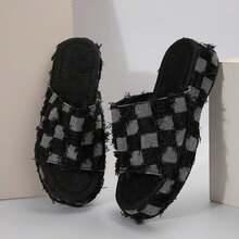 Sandals For Women Breathable Thick Sole Design Non Slip Everyday - màu đen - Xem 4