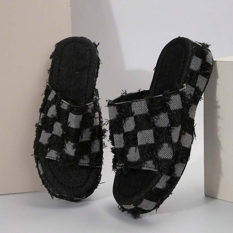 Sandals For Women Breathable Thick Sole Design Non Slip Everyday - Black - View 1