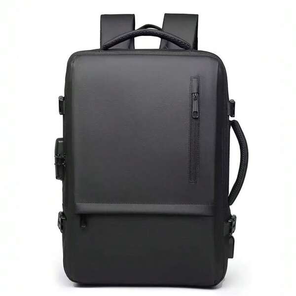 Unisex Backpack Laptop Bag, Expandable Capacity Business Briefcase For Travel