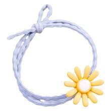 韩国向日葵和小雏菊发带（5 种颜色，随机包装）- 女士多功能弹性发饰、马尾辫夹、发圈、发圈、发橡皮筋、发绳