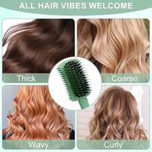 Curl Defining Brush Pink, Volume Curly Hair Brush For Effortlessly Detangling Shaping And Styling Women's Curls, Waves & Coils, Curly Hair Products, Reduce Frizz - Marble Green - View 4