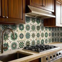 24 piezas Adhesivos decorativos de estilo mandala autoadhesivos y removibles para decoración del hogar (no son azulejos). Resistentes al agua y al aceite, adecuados para la cocina, salpicadero de cocina autoadhesivo, adhesivos con temática de alimentos, aptos para decorar la sala de estar, dormitorio, cocina, oficina, baño y otras habitaciones - Multicolor - Ver 6