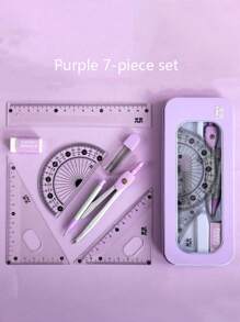 1pc Multifunctional Compass Set Geometry Tool, Used For Students And Professionals' Drawing Measurement And School Supplies, Painting, Architecture, Engineer Supplies, School Supplies, Back To School, Gifts (Pink, Blue, Yellow)