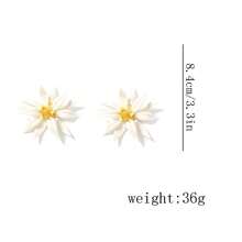 Set de 3 piezas con collar, pulsera y aretes de flor grande de resina exagerada de doble capa con eslabones de bambú, de moda para mujeres, para fiestas, vacaciones y uso casual