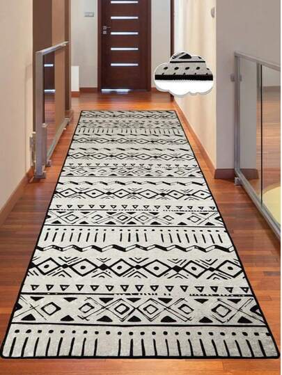 Fabricado na Turquia - Tapete de corredor lavável - Tapete em rolo antiderrapante - 80x120 cm, 80x150, 80x200, 80x300, 100x200, 100x160, 100x300, 120x180, 140x190 cm - Tapete de corredor cortado sob medida