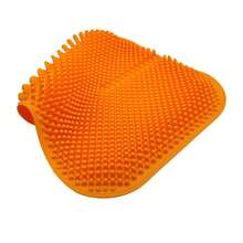 Silicone Seat Cushion, Cooling Seat Cushion (Super Large & Thick), Breathable Honeycomb Design Absorbs Pressure Points Seat Cushion, Gel Cushion For Office Chair, Home Car Seat Cushion For Wheelchair - 橘色 - 查看 3