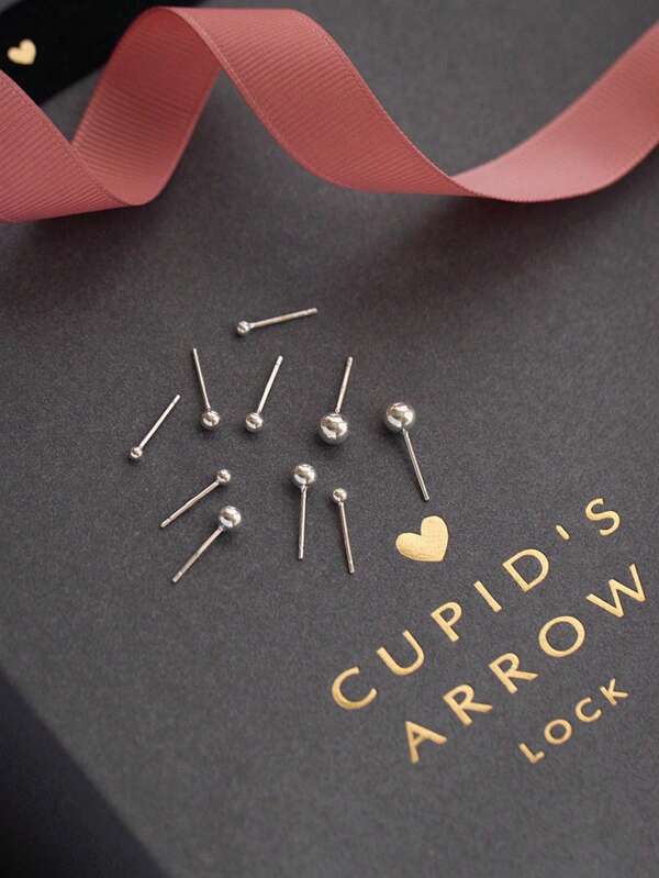925 Sterling Silver Bead Stud Earrings, Minimalist Round Ball Earrings, Hypoallergenic Non-Fading Jewelry, Unisex Design
