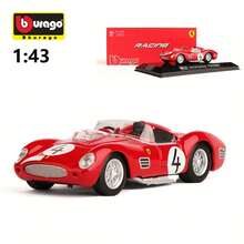 BURAGO 1:43 Scale 250 Testa Rossa-1959 Diecast Rally Racing Car Model, Alloy Toy Car Collection Gift